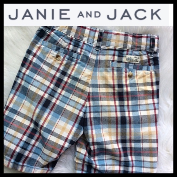 Janie and Jack Plaid Shorts - Picture 2 of 5
